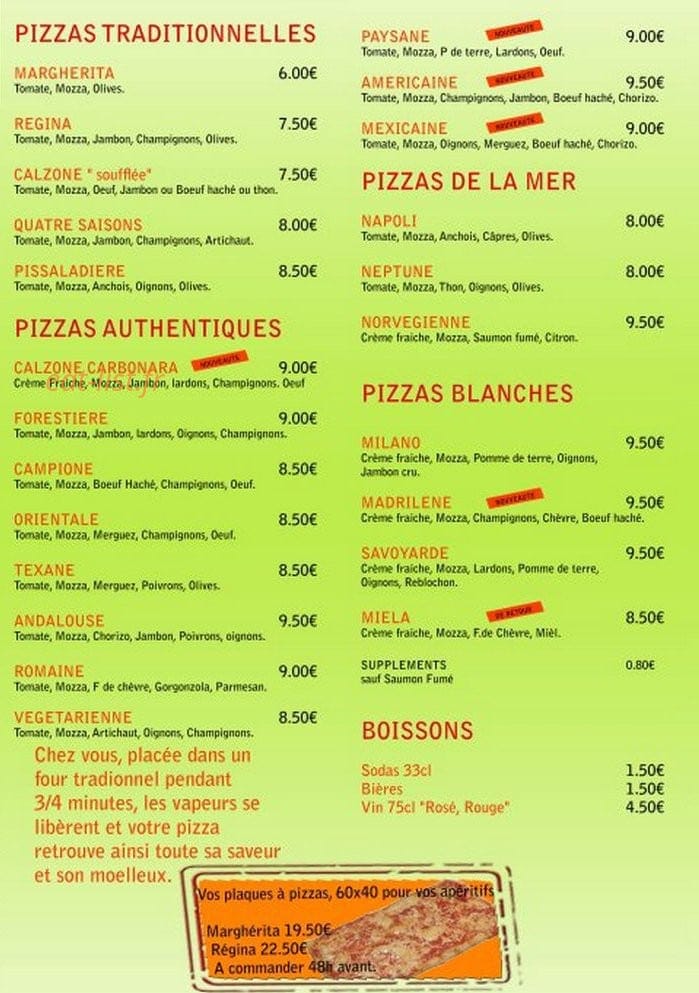 au camion pizza — carte page 2