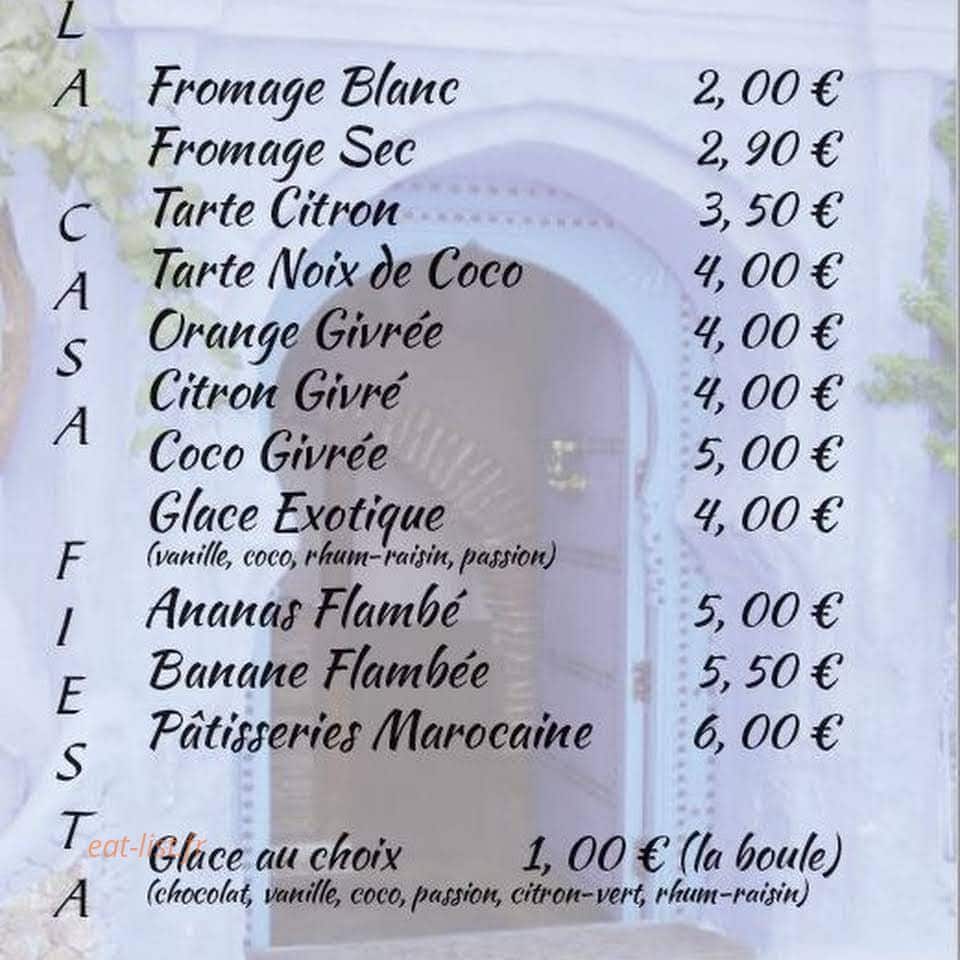 La Casa fiesta — carte page 2