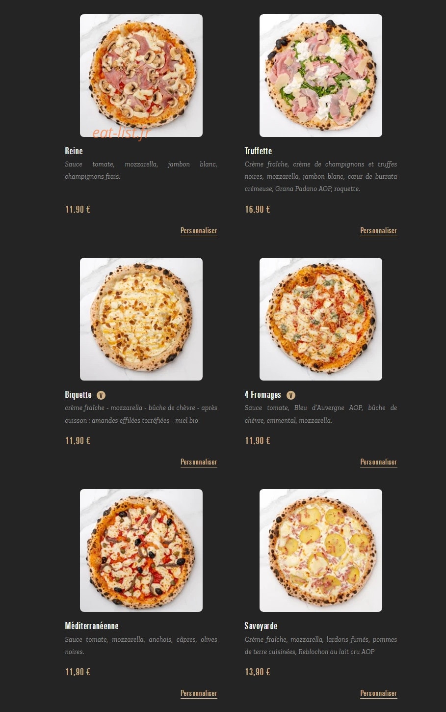 Pizza Cosy — carte page 2