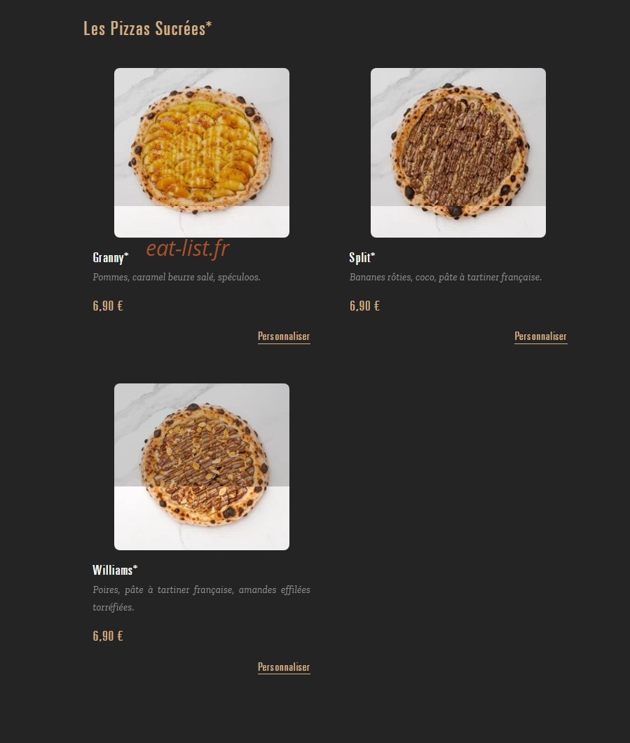 Pizza Cosy — carte page 8