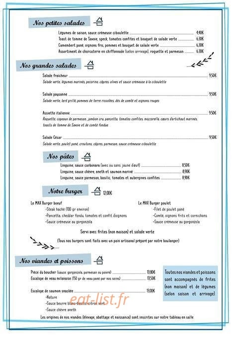 La Terrasse De Pommiers — carte page 2