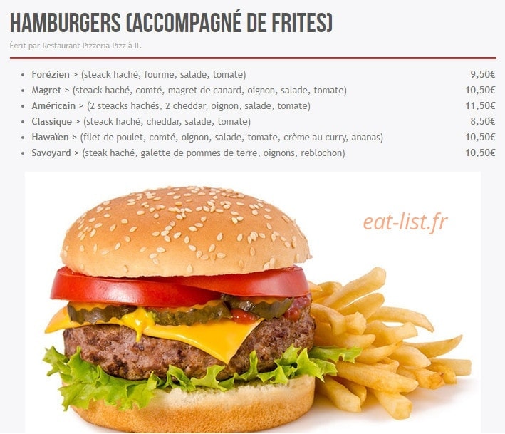 Pizz à II — carte page 5
