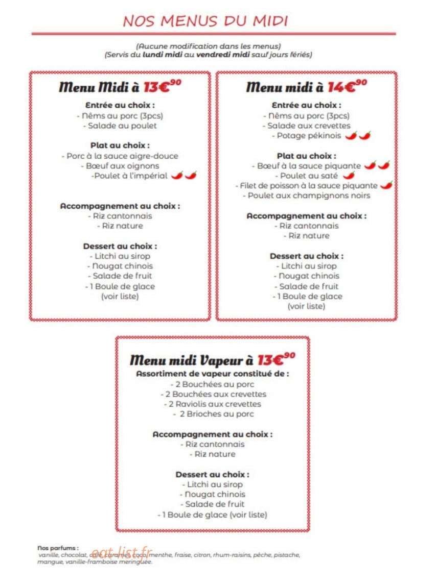 China House — carte page 5