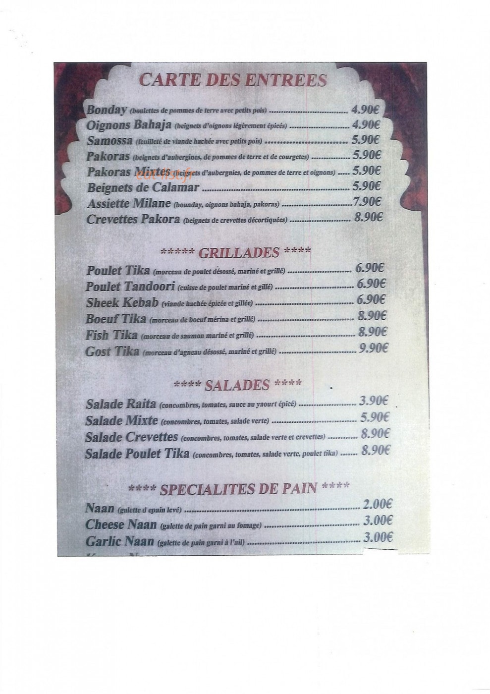 Delices de punjab — carte page 3