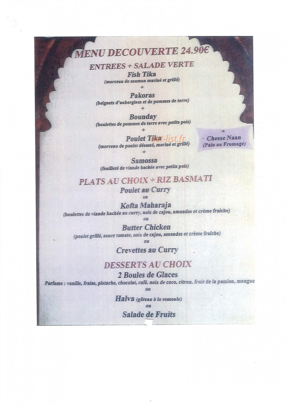 Delices de punjab — carte page 2