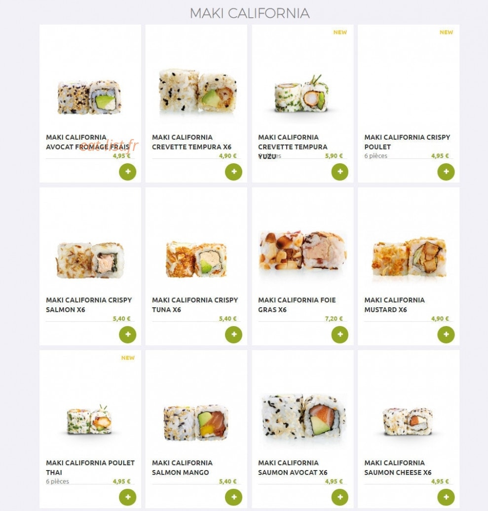 Eat Sushi — carte page 8