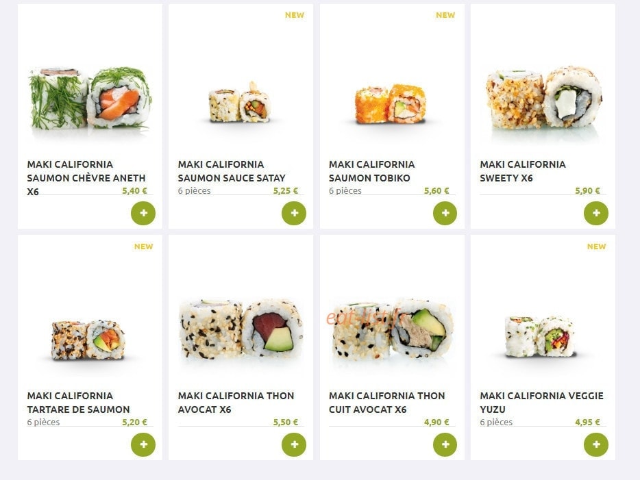 Eat Sushi — carte page 9