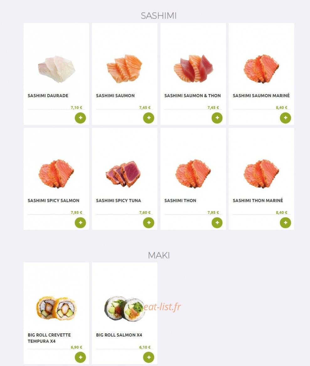 Eat Sushi — carte page 7