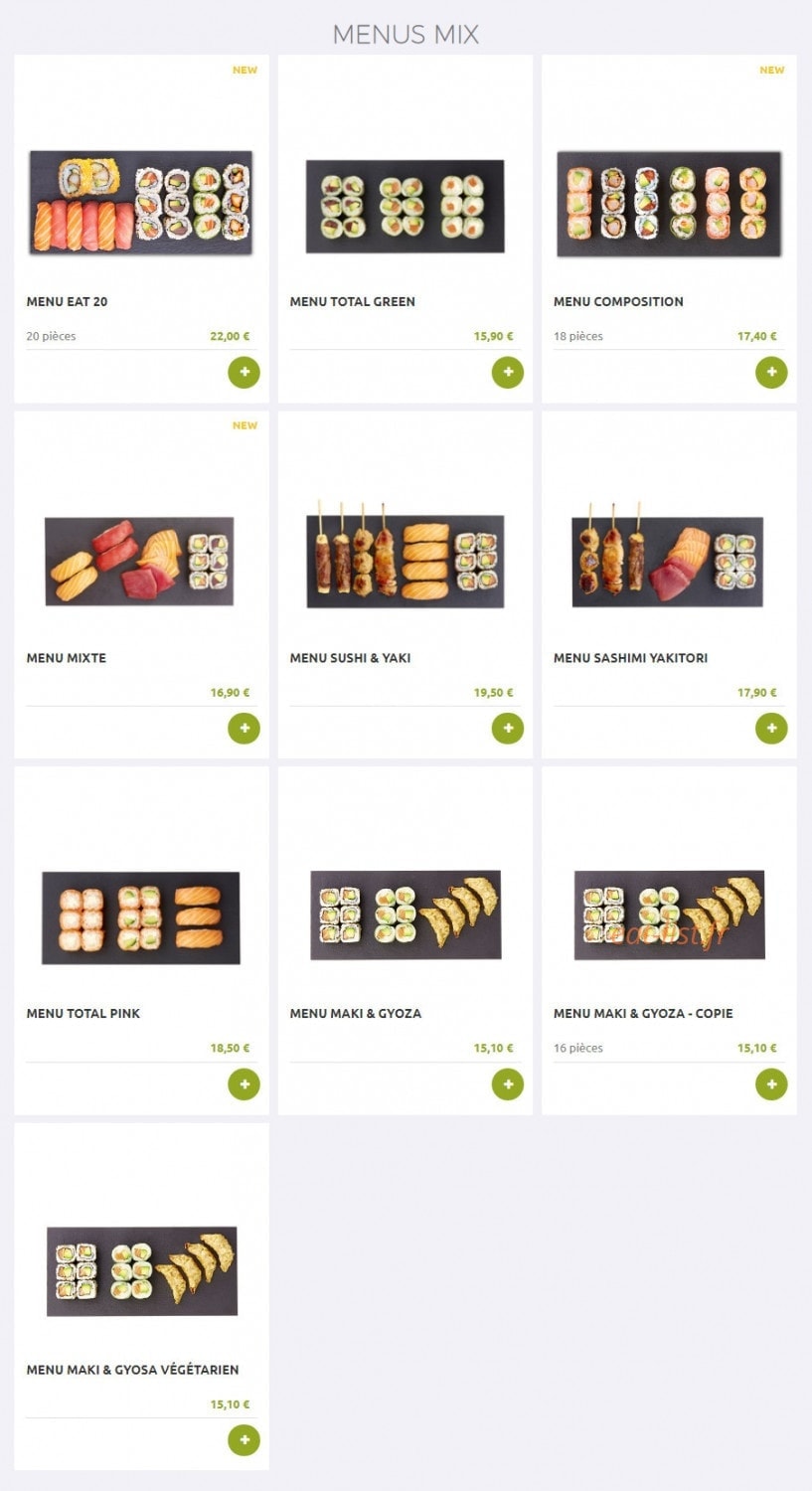 Eat Sushi — carte page 3