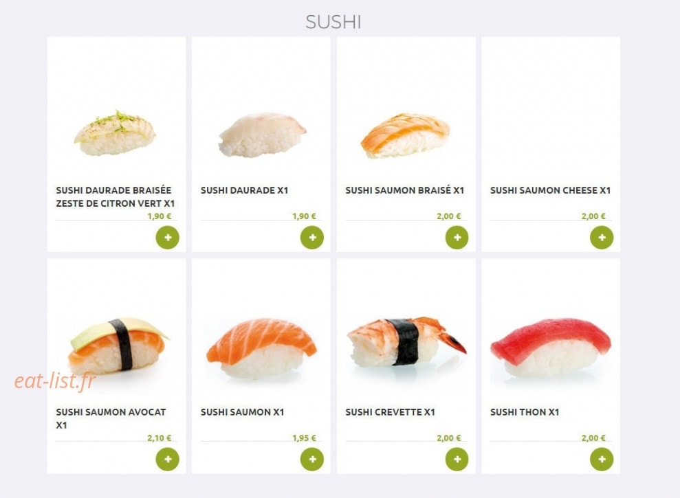 Eat Sushi — carte page 6