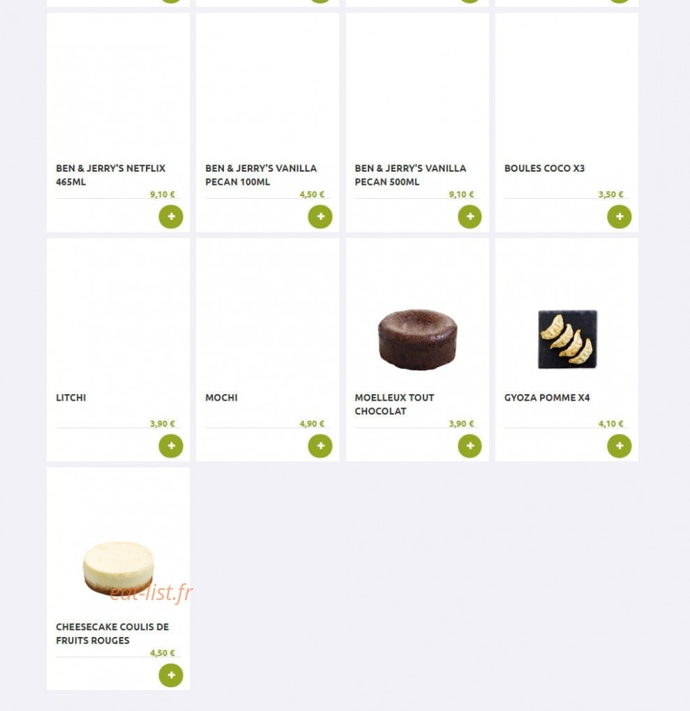 Eat Sushi — carte page 19