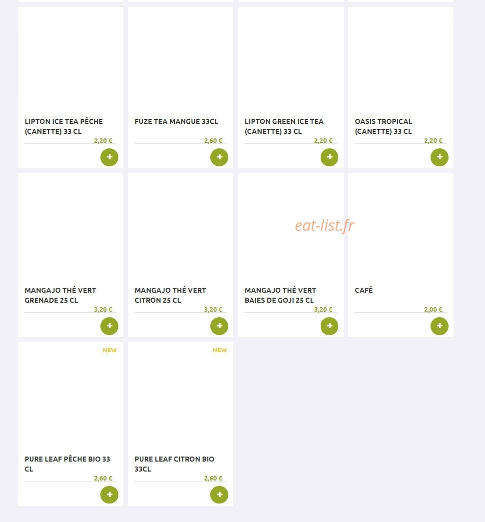 Eat Sushi — carte page 21