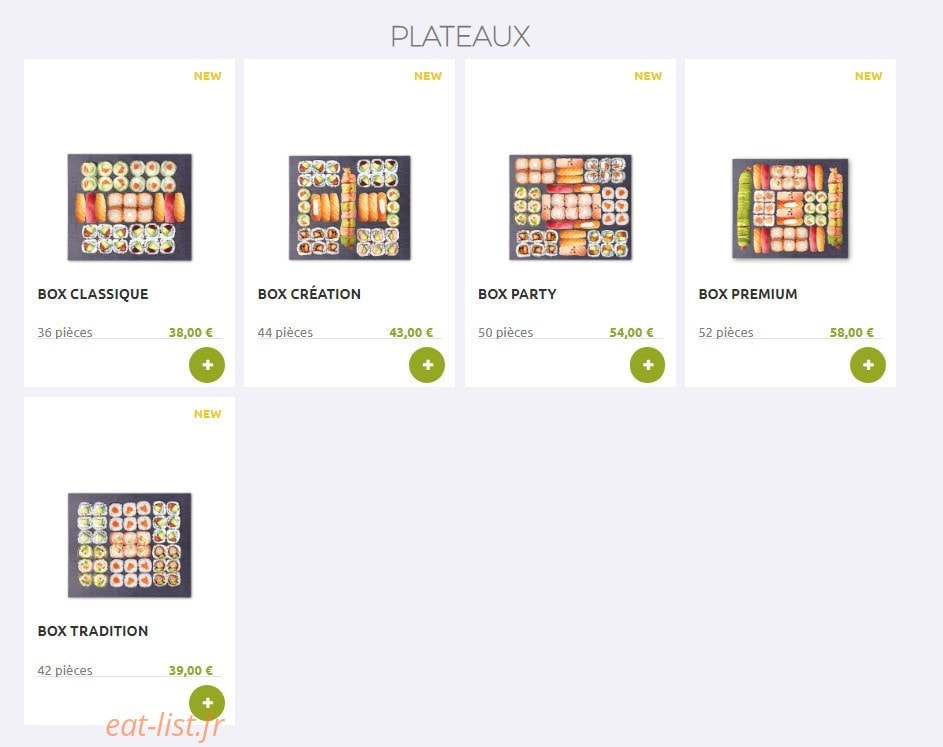 Eat Sushi — carte page 4