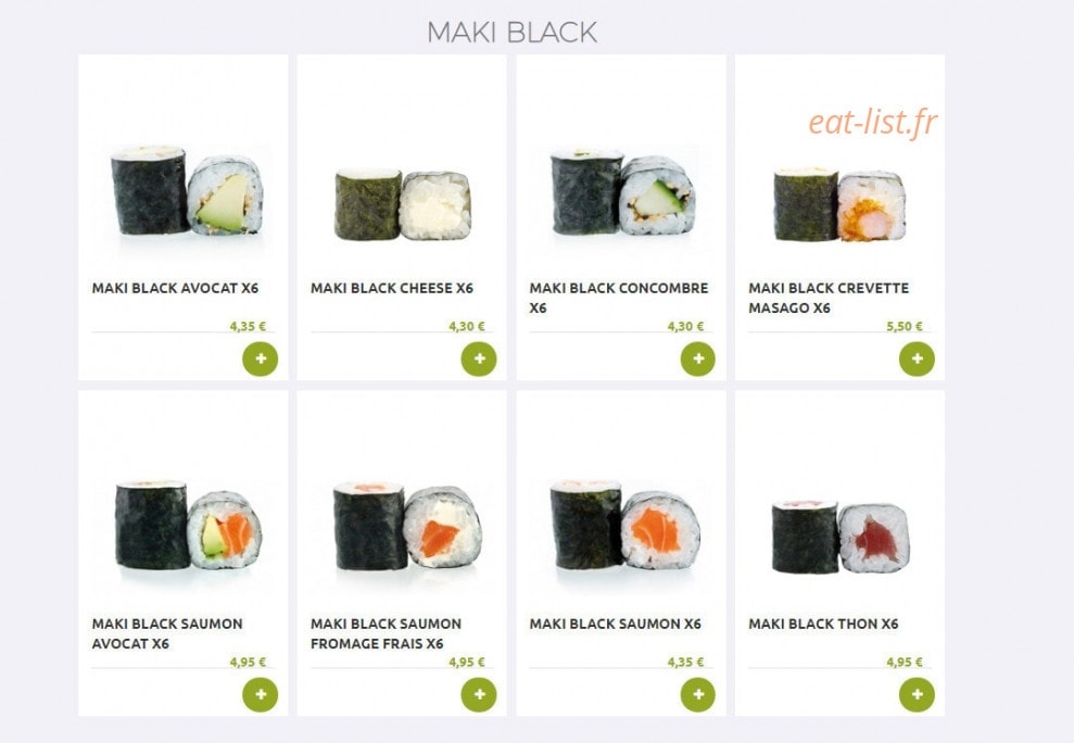 Eat Sushi — carte page 12