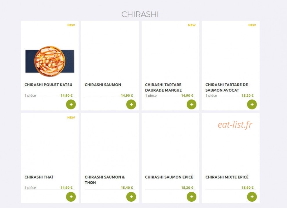 Eat Sushi — carte page 15