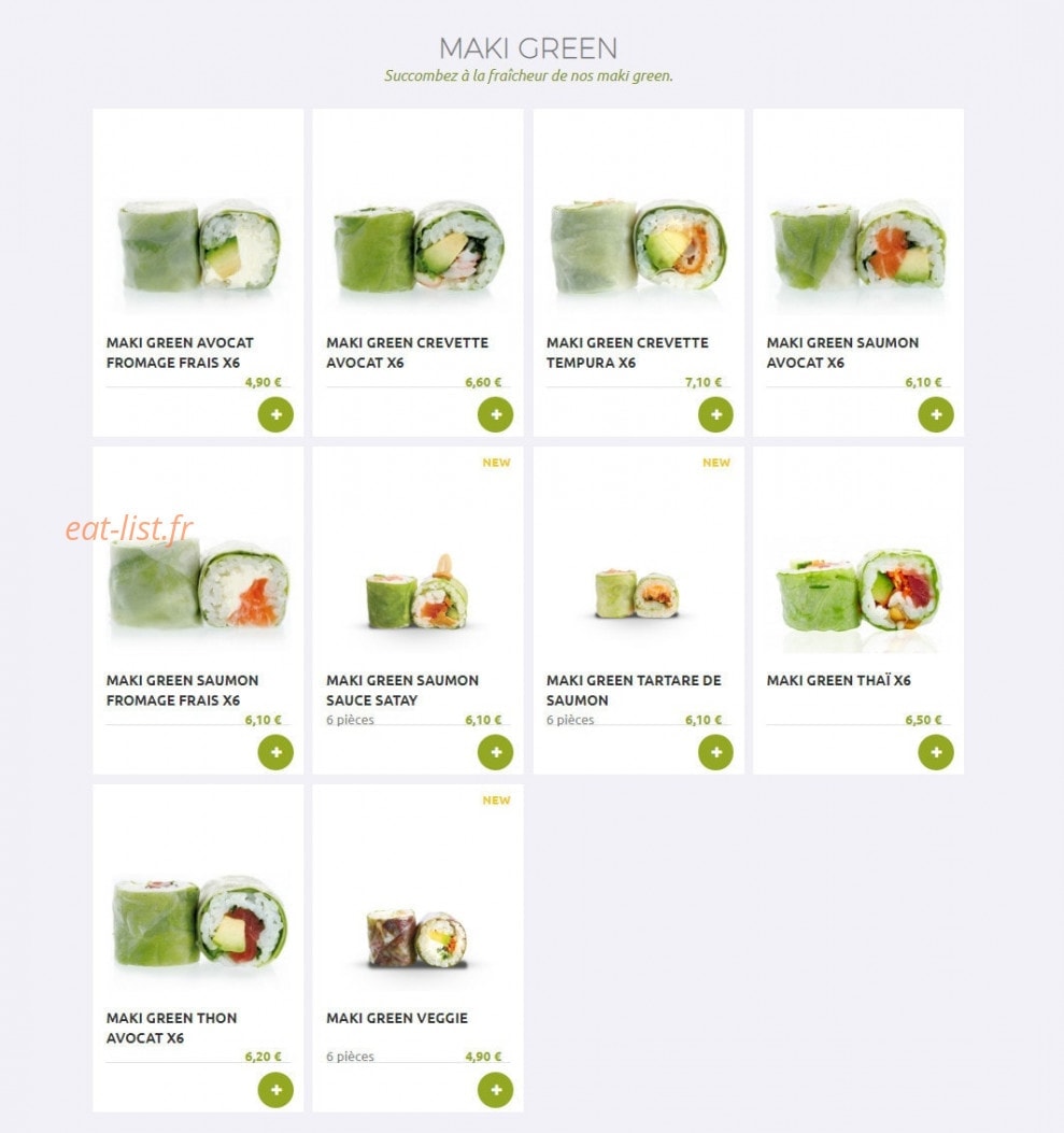 Eat Sushi — carte page 11
