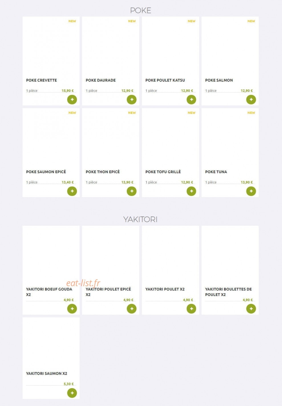 Eat Sushi — carte page 16
