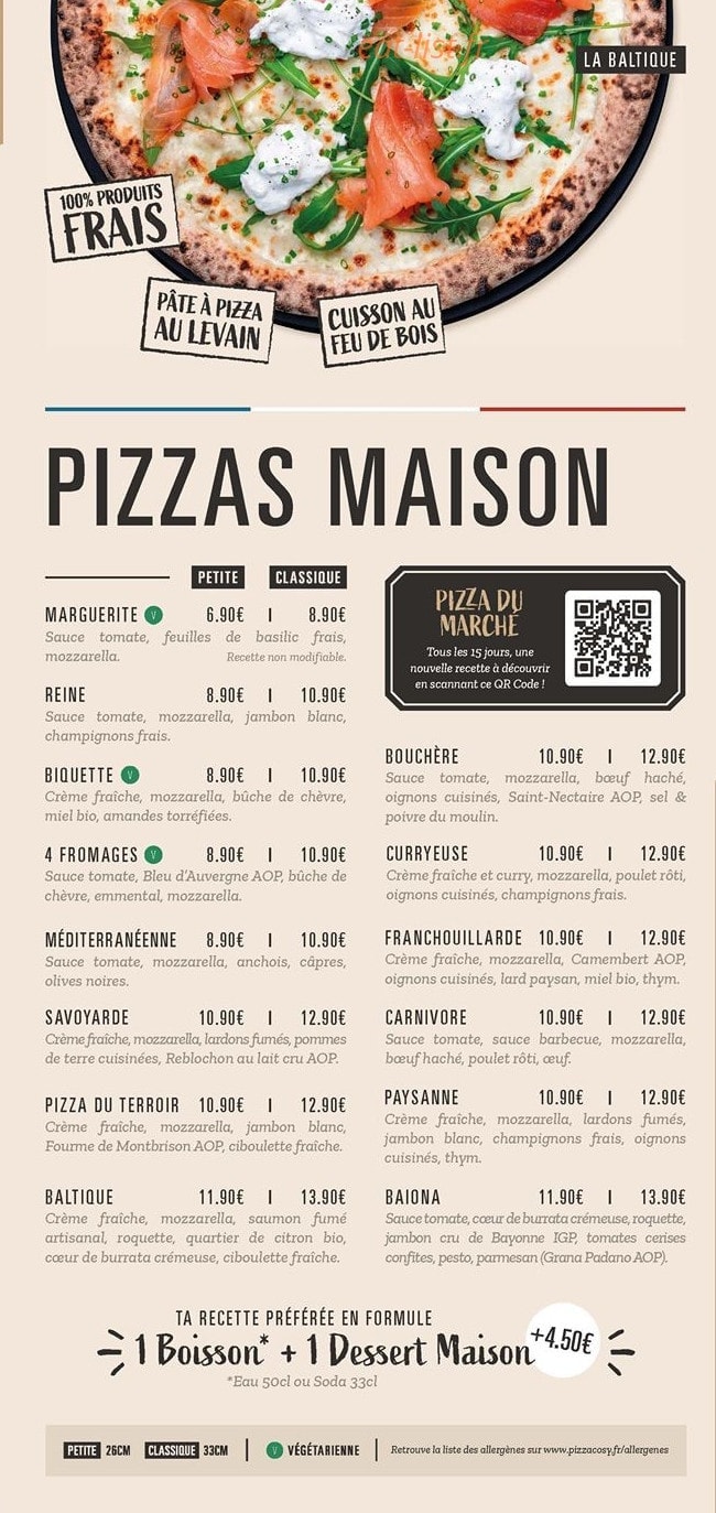 Pizza Cosy — carte page 3