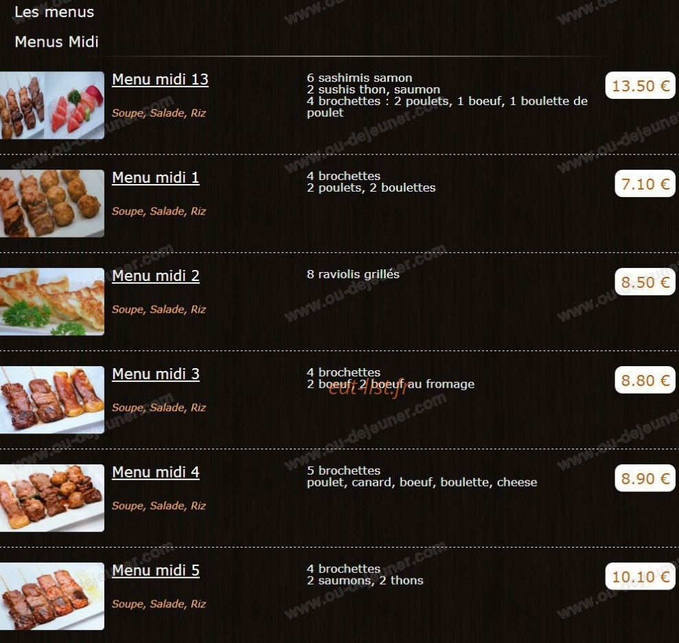 Sushiyama — carte page 6