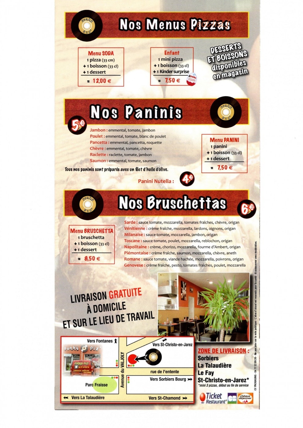 Funky piz — carte page 3