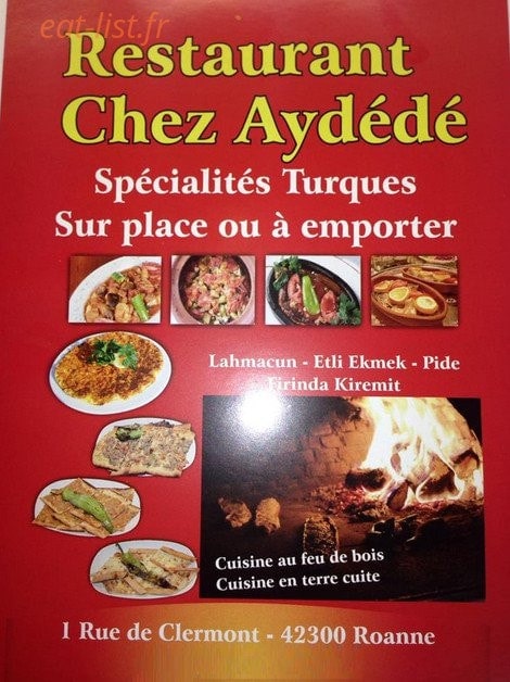Chez Aydede — carte page 1