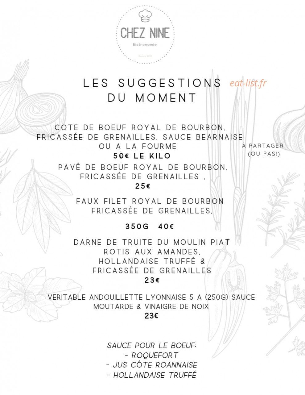 Chez Nine — carte page 4