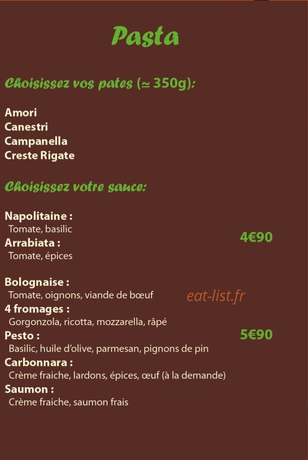 Dolce Pasta Pizza — carte page 3