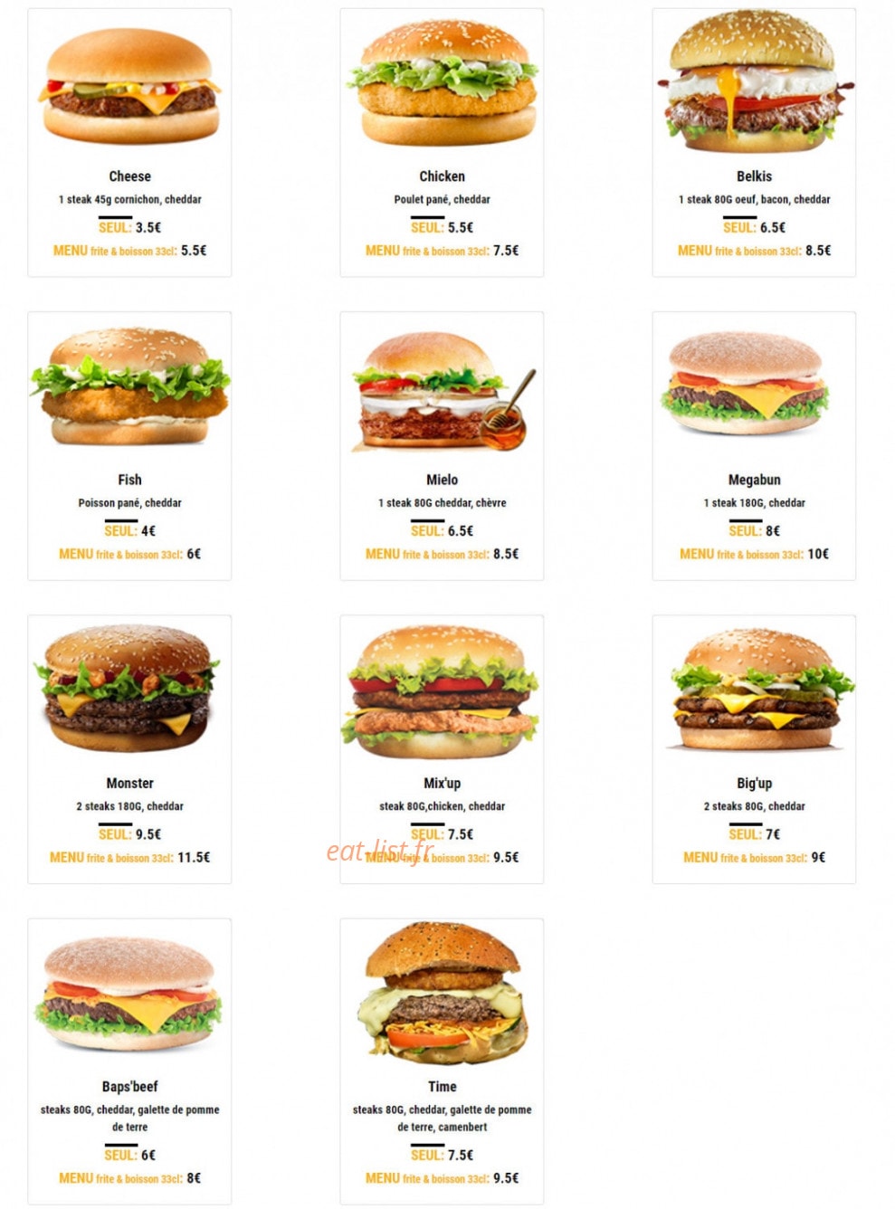 Food time — carte page 3