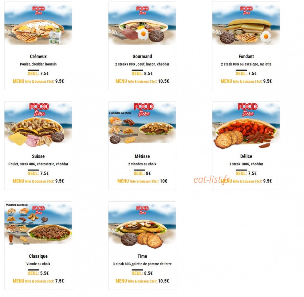Food time — carte page 6