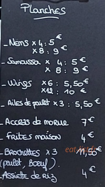 La rhum-riz — carte page 1