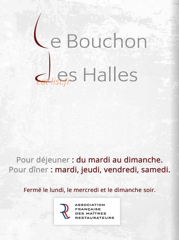 Le Bouchon des Halles — carte page 7