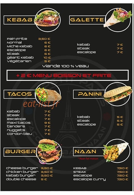 Le Petit Paris — carte page 1