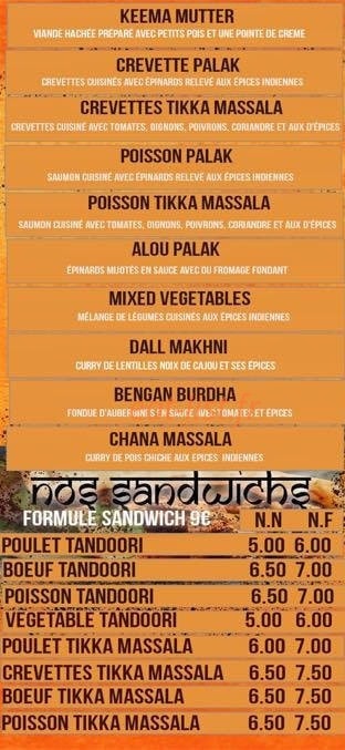 Le Raj Tandoor — carte page 2