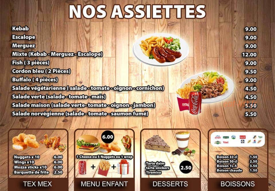 Le tacos — carte page 2
