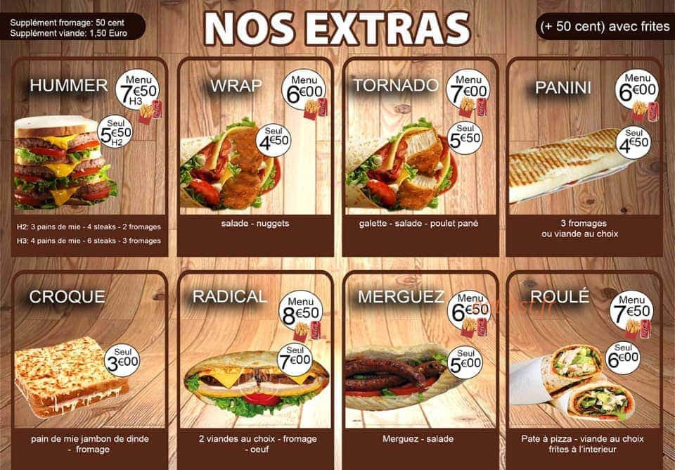 Le tacos — carte page 3
