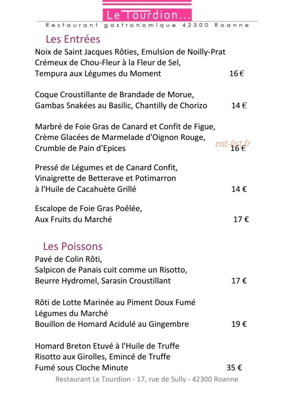 Le Tourdion — carte page 4