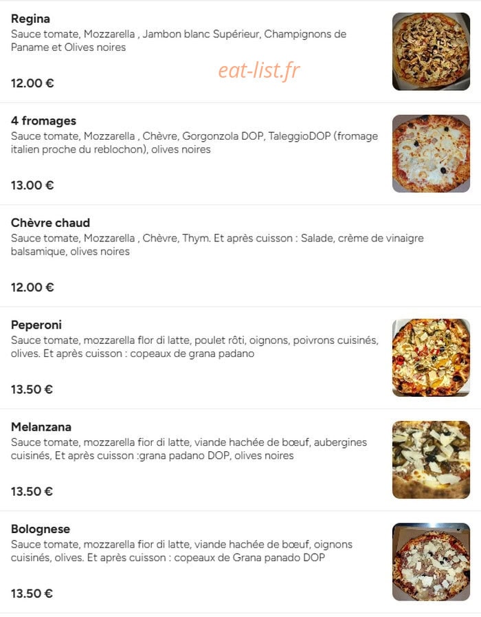 Madame pizza — carte page 3