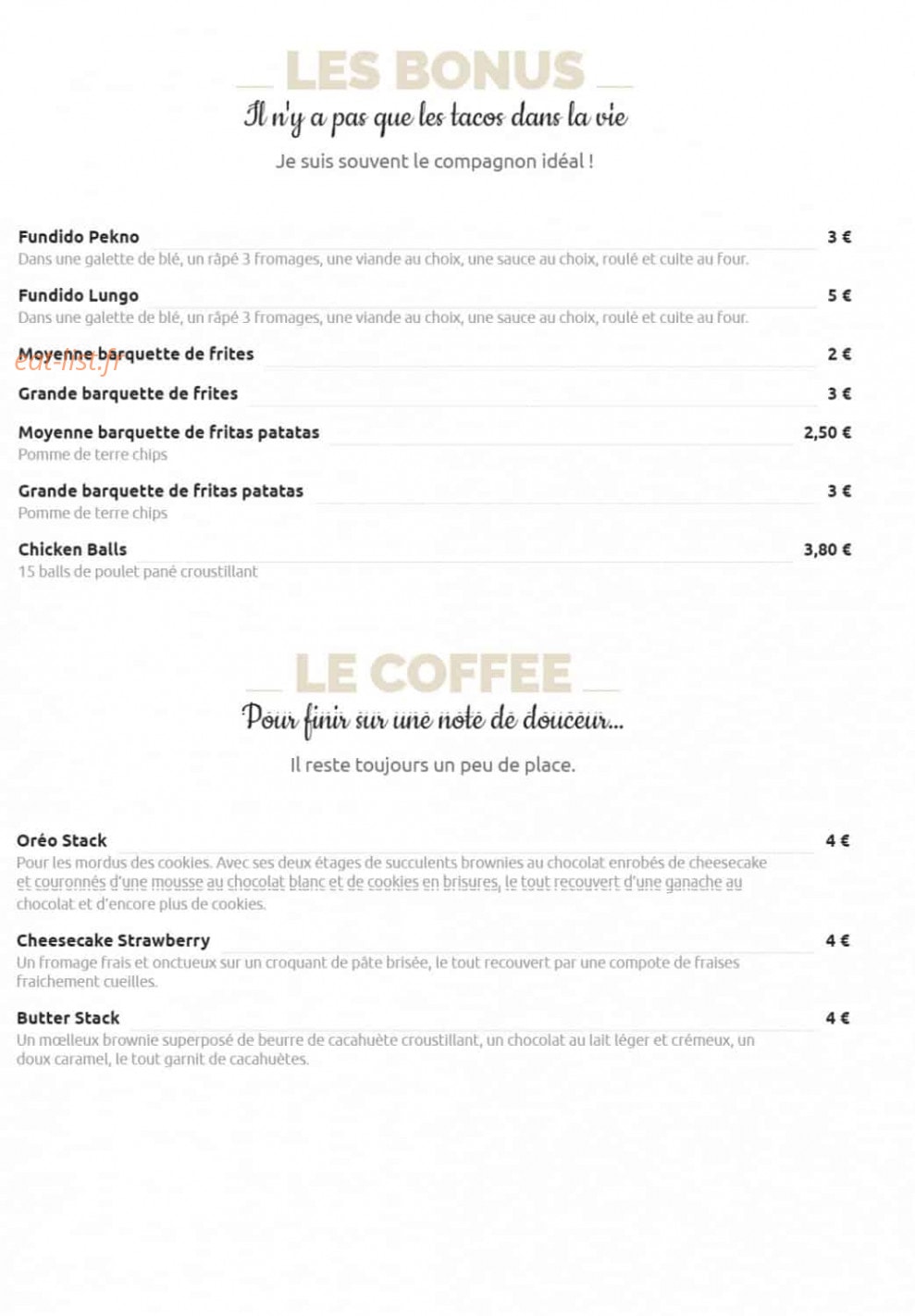 MasterTacos — carte page 4