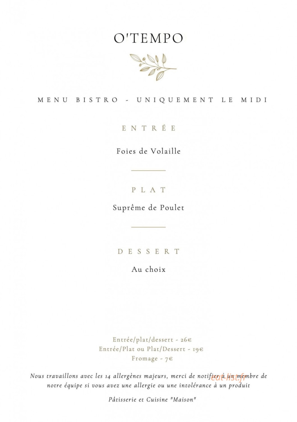 O'Tempo — carte page 1