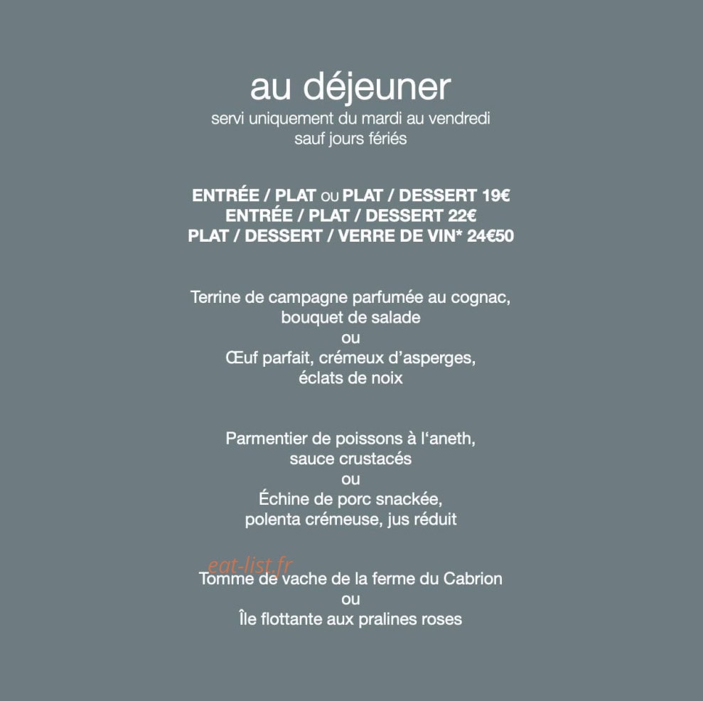 Oma Restaurant — carte page 2