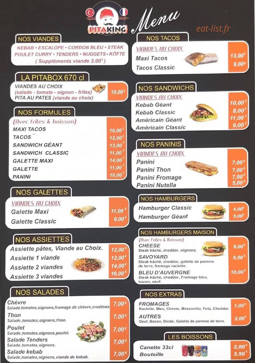 Pita king — carte page 2