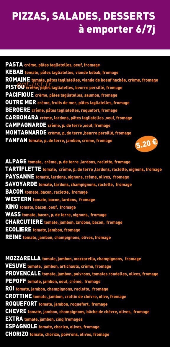 Super Pizza — carte page 2