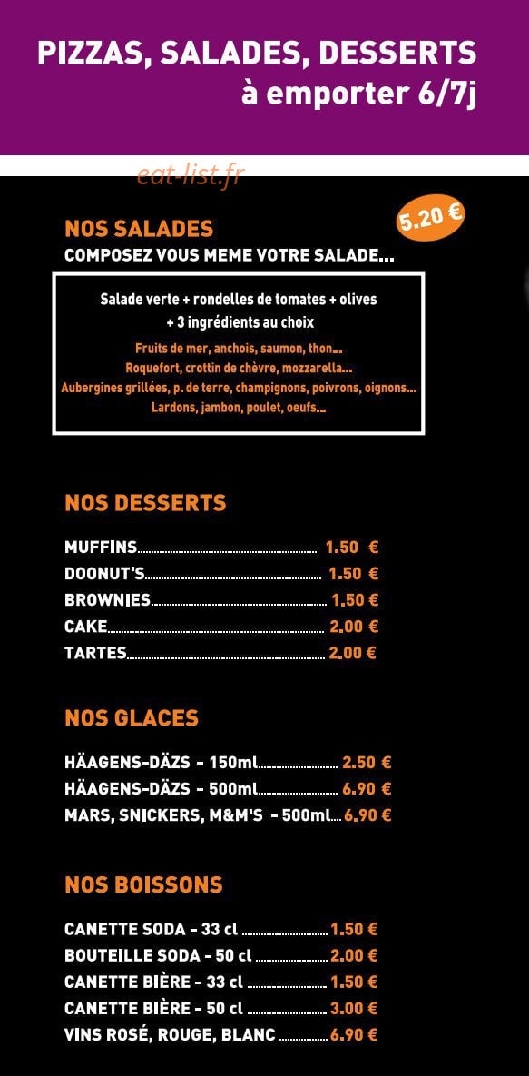 Super Pizza — carte page 5