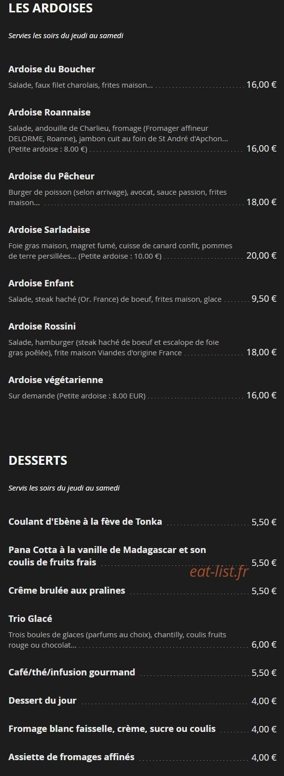 Wine Note Elle — carte page 1