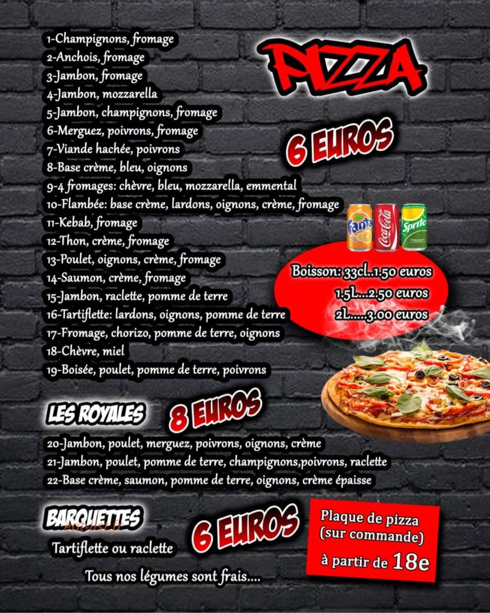 Pizza De La Place — carte page 2
