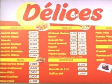 Delices kebab — carte page 2