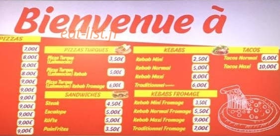 Delices kebab — carte page 1