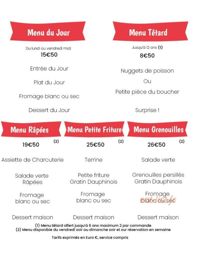 La Petite Auberge de Flo — carte page 2