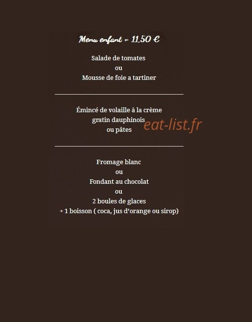 La Chaumière — carte page 4