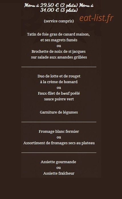 La Chaumière — carte page 3
